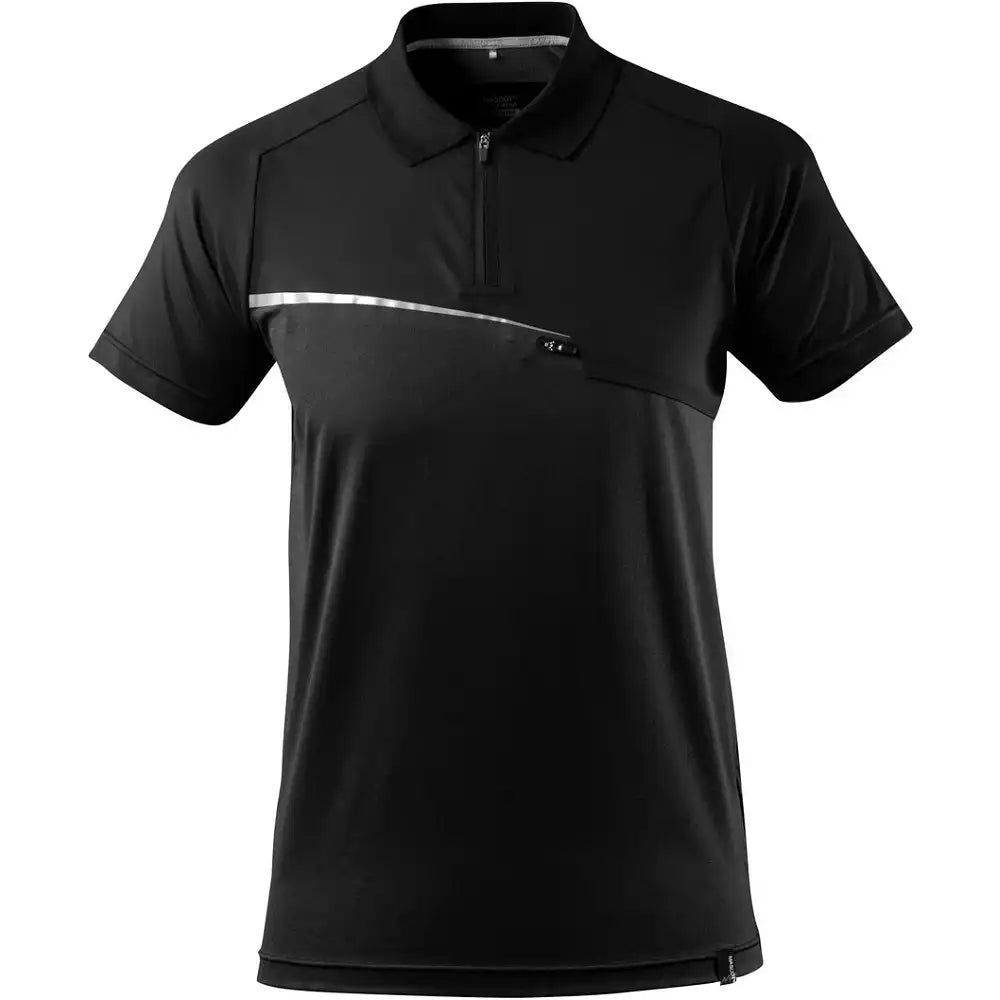 Mascot mit Brusttasche Advanced Poloshirt – schwarz