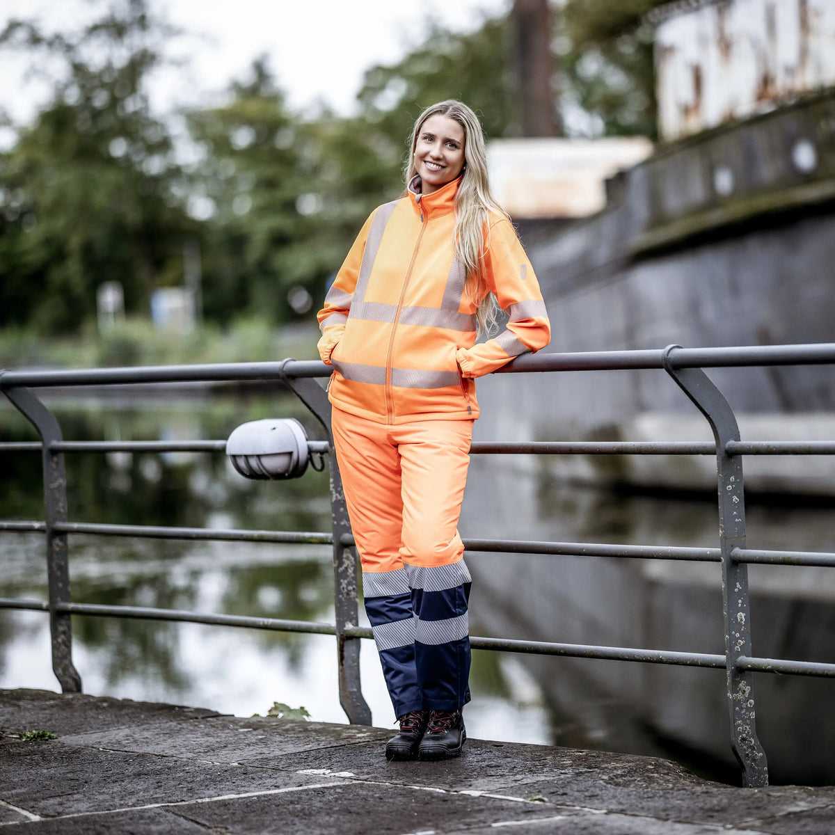 Nitras Motion TEX VIZ Warn-Funktionsjacke – orange