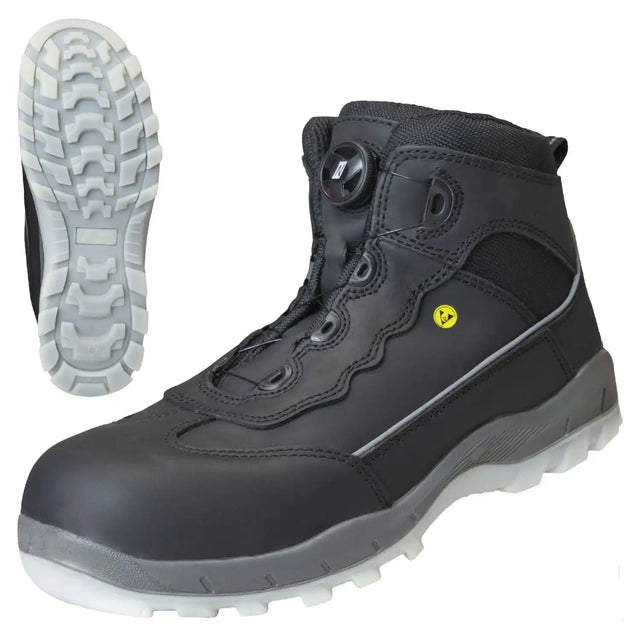 Nitras Sport Step MID FIT S3 Sicherheitshochschuhe schwarz – schwarz