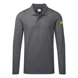 Portwest AS23 ESD Antistatik Poloshirt langarm – grau