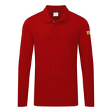 Portwest AS23 ESD Antistatik Poloshirt langarm – rot