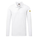 Portwest AS23 ESD Antistatik Poloshirt langarm – weiß