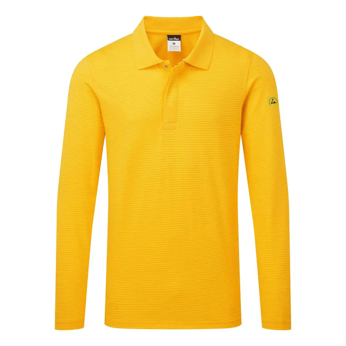 Portwest AS23 ESD Antistatik Poloshirt langarm – gelb