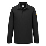 Portwest AS23 ESD Antistatik Poloshirt langarm – schwarz