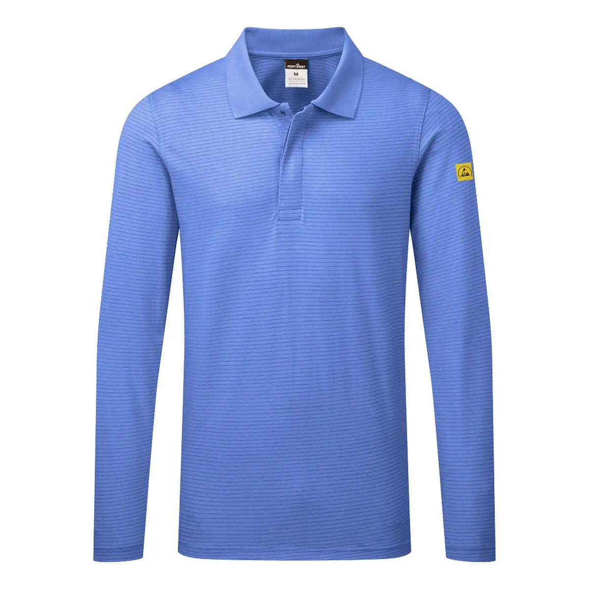 Portwest AS23 ESD Antistatik Poloshirt langarm – hellblau