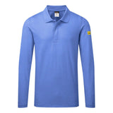 Portwest AS23 ESD Antistatik Poloshirt langarm – hellblau