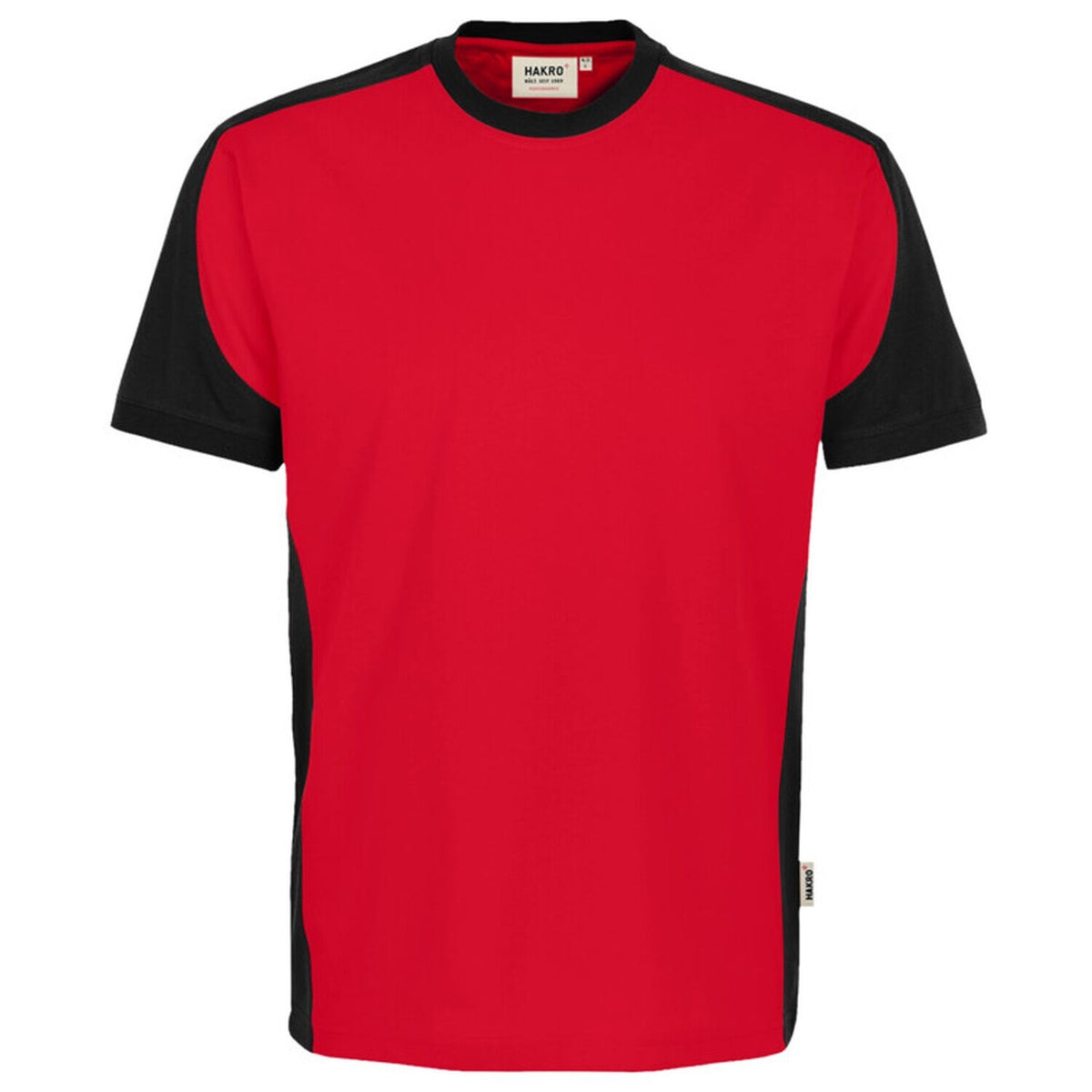Hakro 590 T-Shirt Contrast Mikralinar Eco – rot
