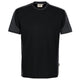 Hakro 590 T-Shirt Contrast Mikralinar Eco – schwarz