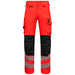 Engel 2345-124 Warnschutz Stretch Arbeitshose – rot/schwarz