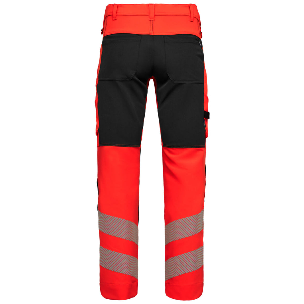 Engel 2345-124 Warnschutz Stretch Arbeitshose – rot/schwarz