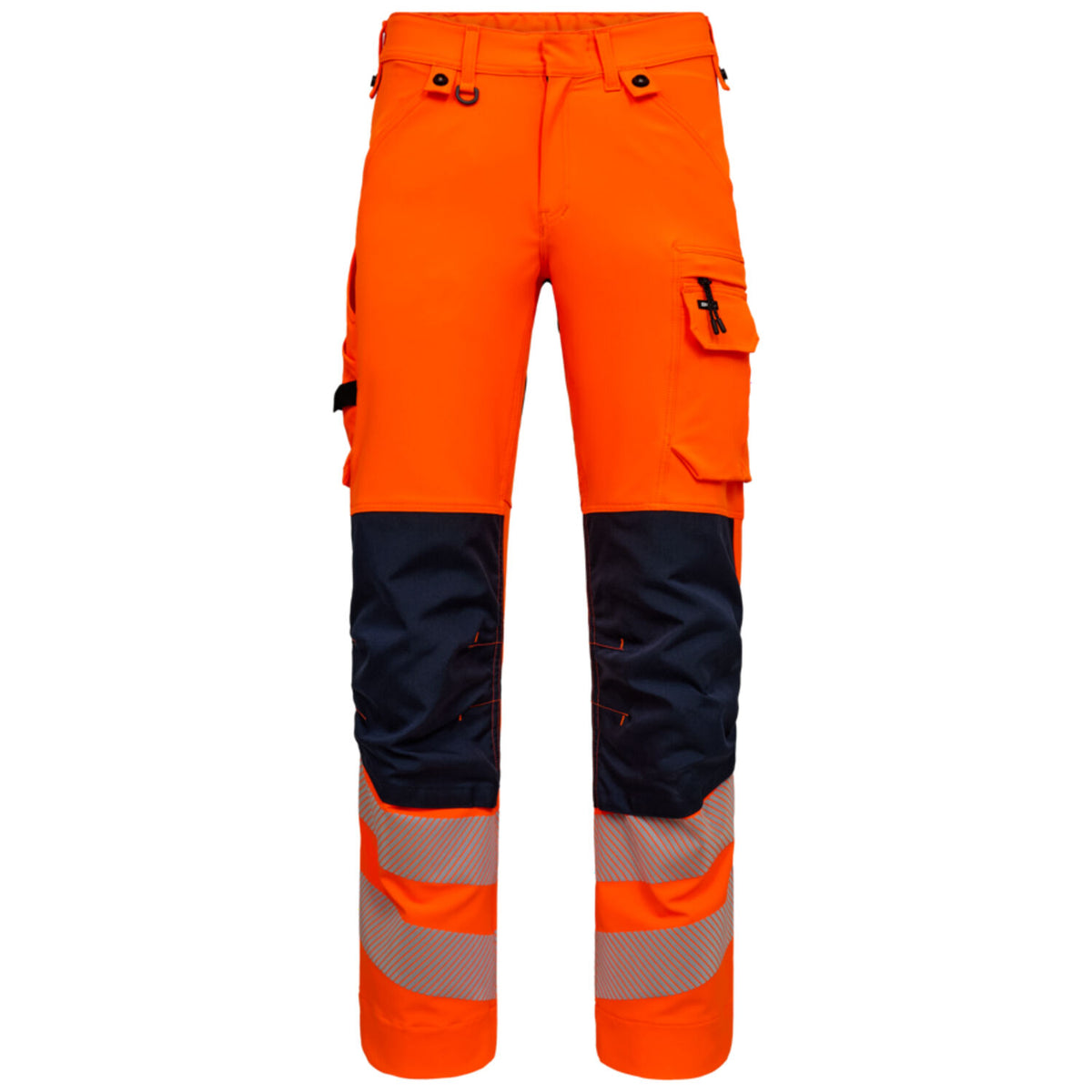 Engel 2345-124 Warnschutz Stretch Arbeitshose – orange/blau