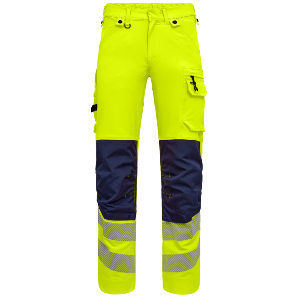 Engel 2345-124 Warnschutz Stretch Arbeitshose – gelb/blau