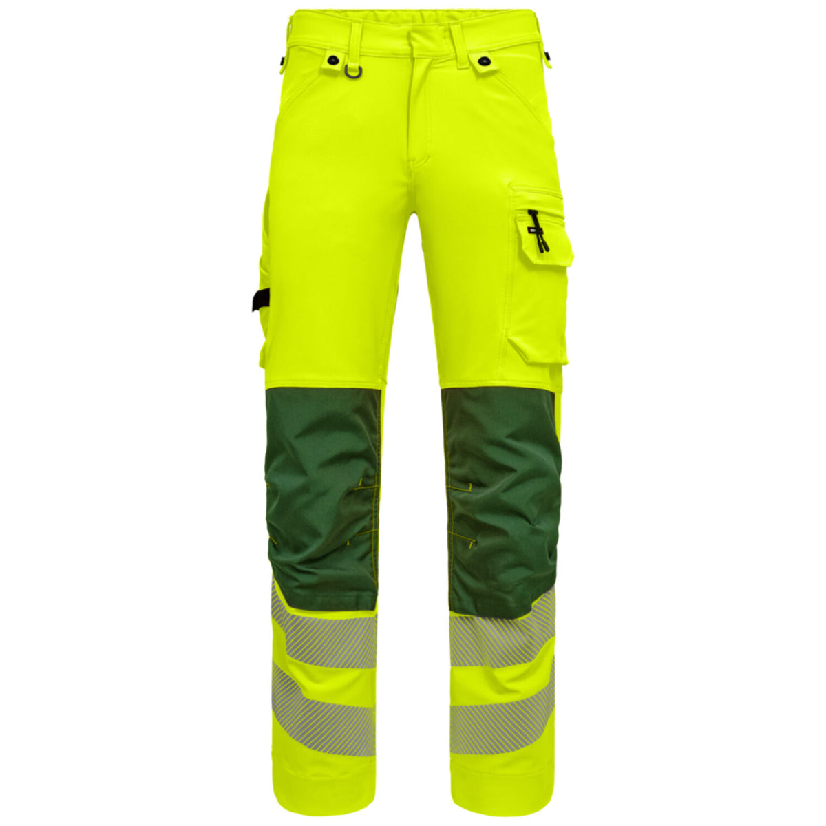 Engel 2345-124 Warnschutz Stretch Arbeitshose – gelb/grün