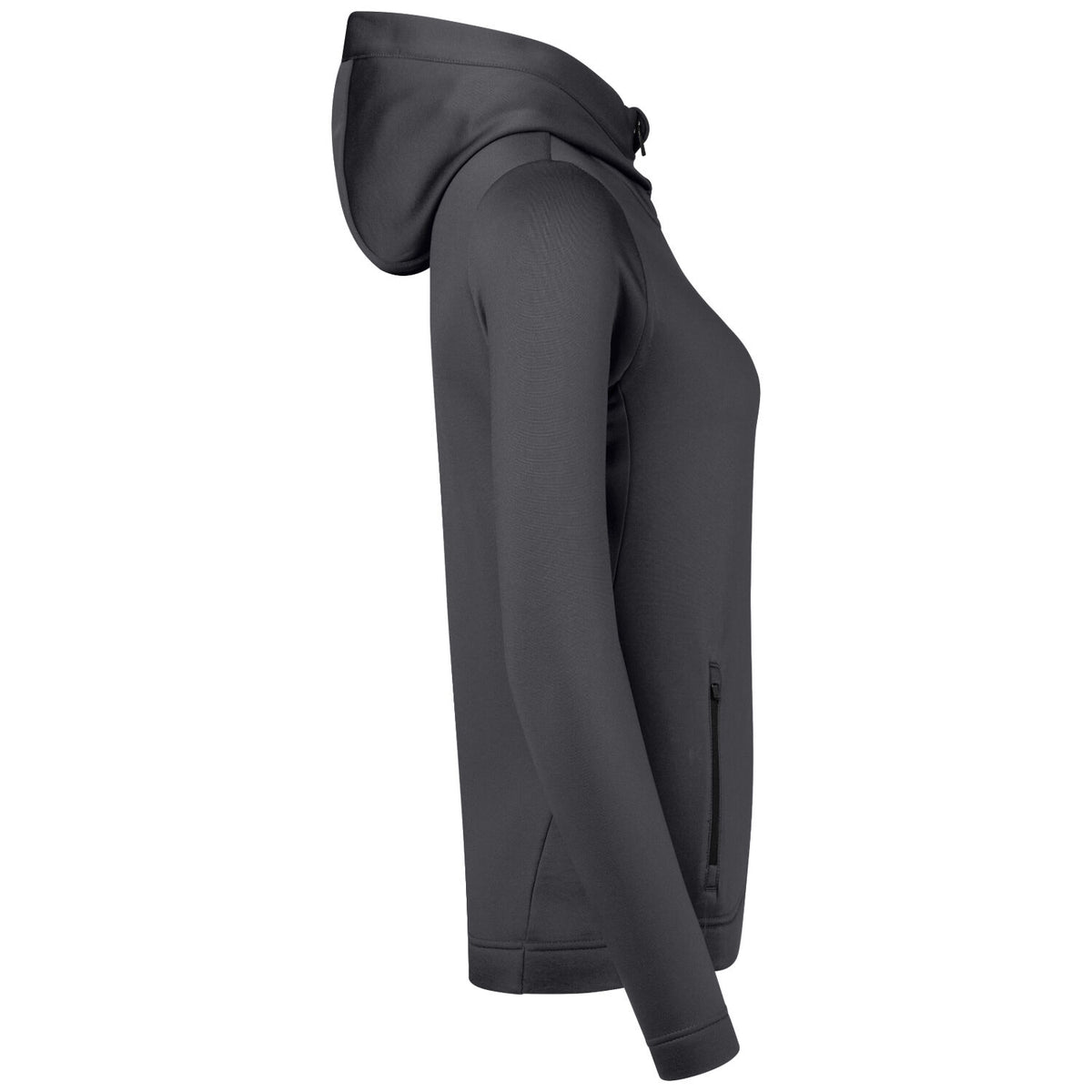 Hakro Damen 273 Kapuzen-Tecjacke ECO – karbongrau