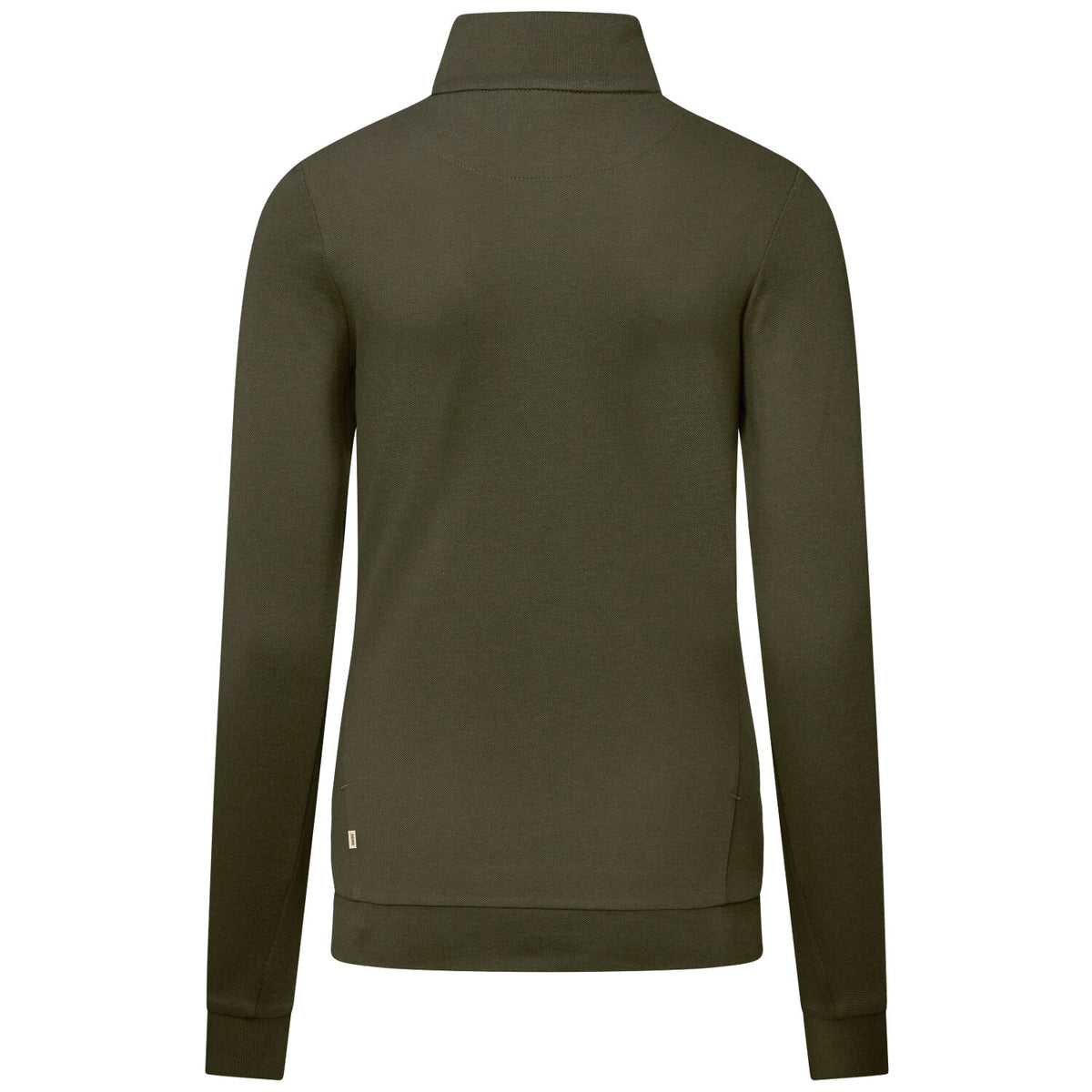 Hakro Damen 335 Langarm-Zip-Shirt Mikralinar – olive