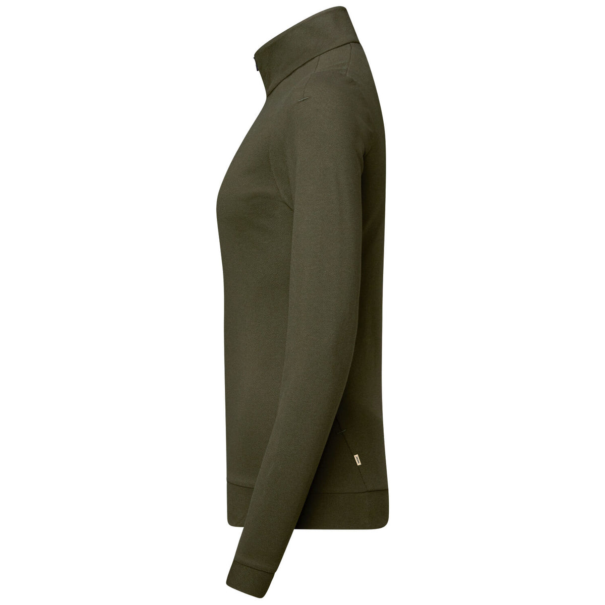Hakro Damen 335 Langarm-Zip-Shirt Mikralinar – olive