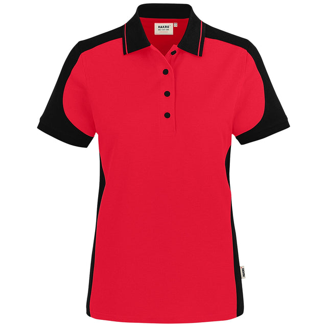 Hakro Damen 339 Contrast Poloshirt Mikralinar – rot