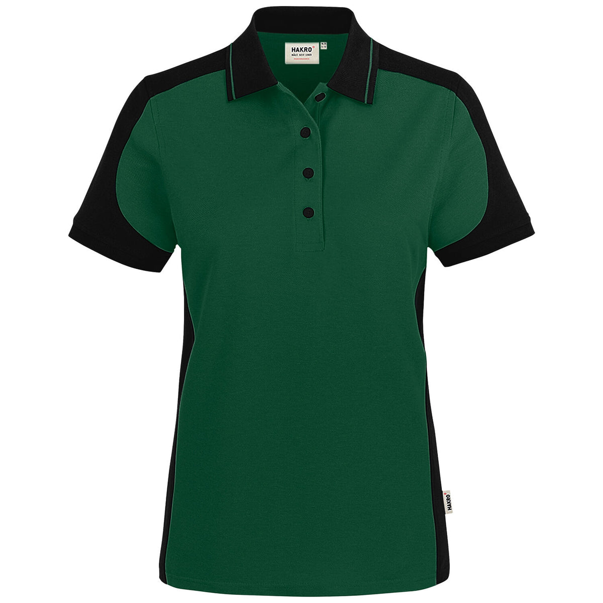 Hakro Damen 339 Contrast Poloshirt Mikralinar – tanne