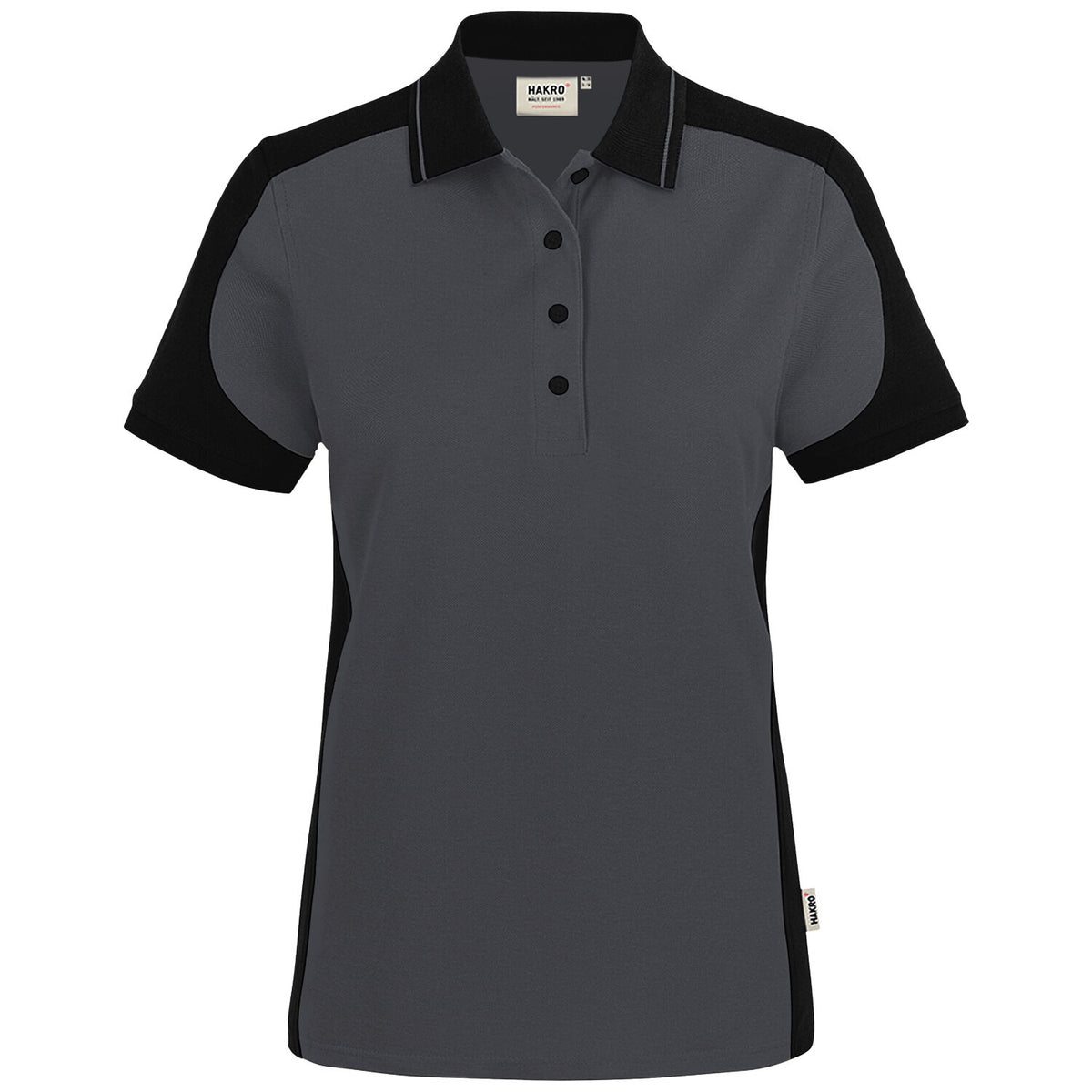 Hakro Damen 339 Contrast Poloshirt Mikralinar – karbongrau