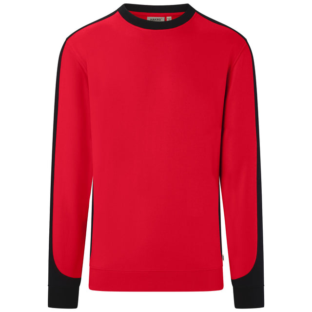 Hakro 549 Sweatshirt Contrast Mikralinar ECO – rot