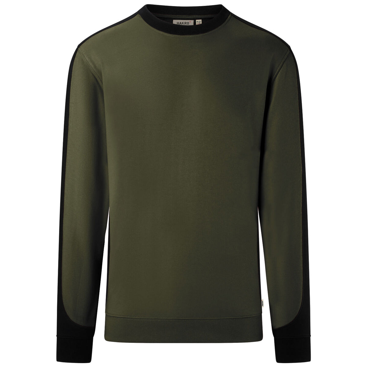 Hakro 549 Sweatshirt Contrast Mikralinar ECO – olive