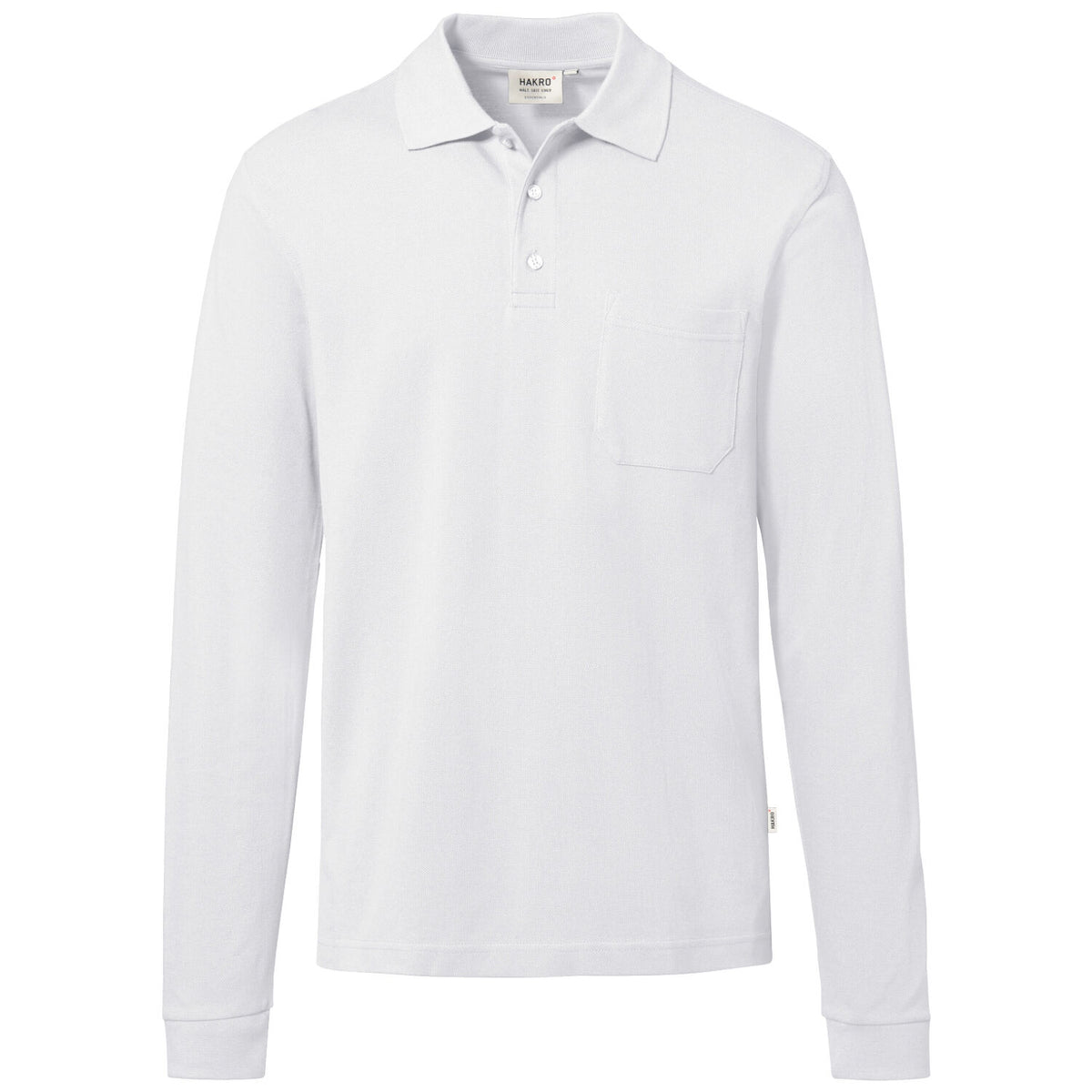 Hakro 817 Langarm Poloshirt Mikralinar ECO – weiß