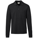 Hakro 817 Langarm Poloshirt Mikralinar ECO – schwarz
