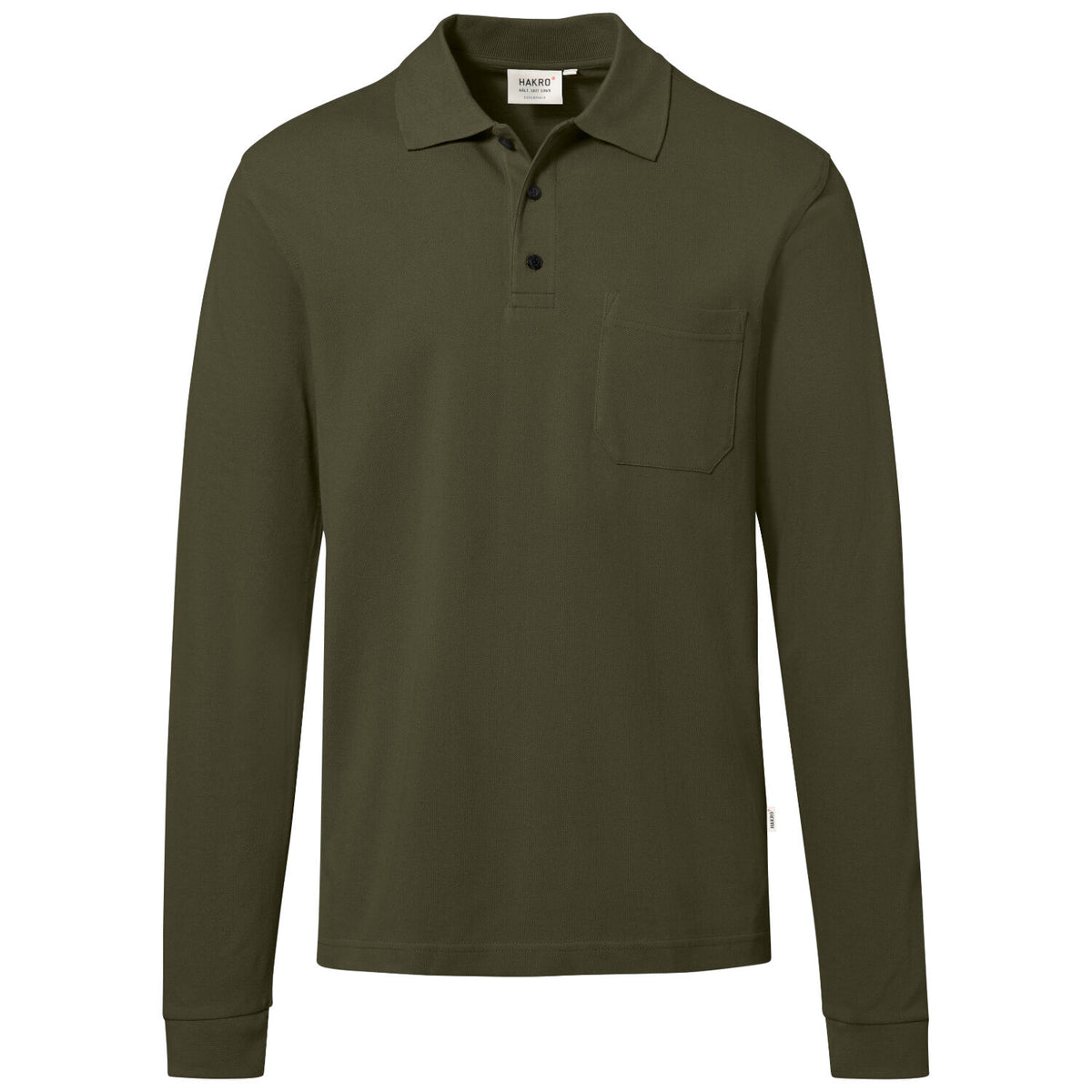 Hakro 817 Langarm Poloshirt Mikralinar ECO – olive