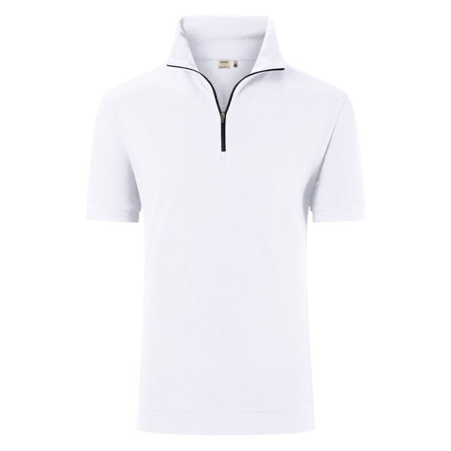 Hakro 534 Zip-Shirt Mikralinar ECO – weiß
