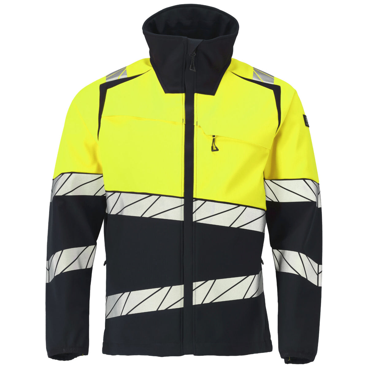 Mascot Accele. Safe Warnschutz-Softshelljacke – marine/leuchtgelb