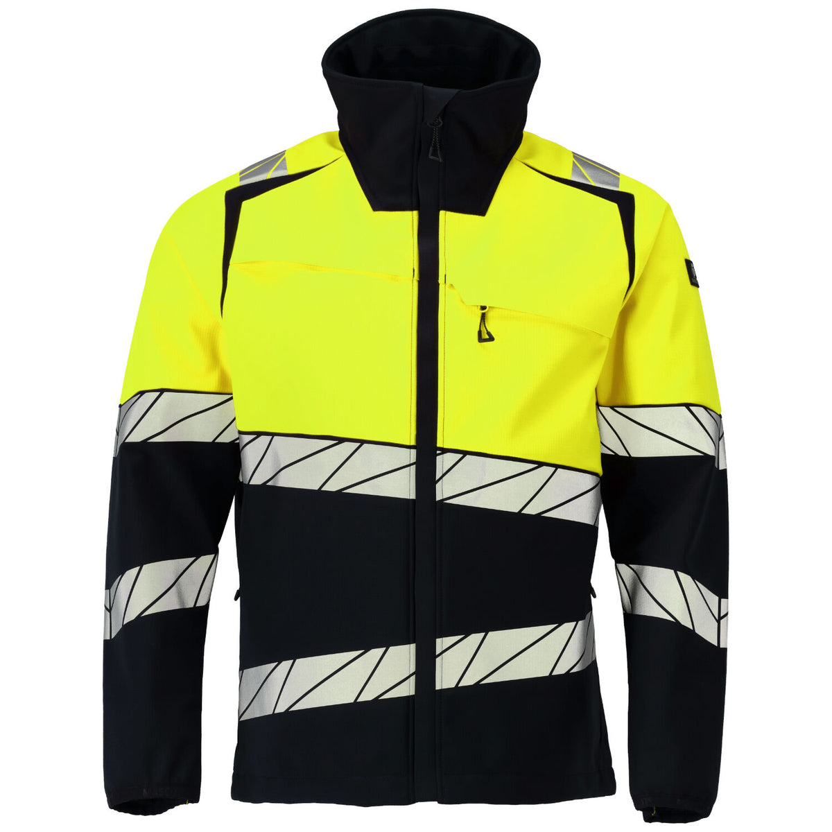 Mascot Accele. Safe Warnschutz-Softshelljacke – schwarz/leuchtgelb