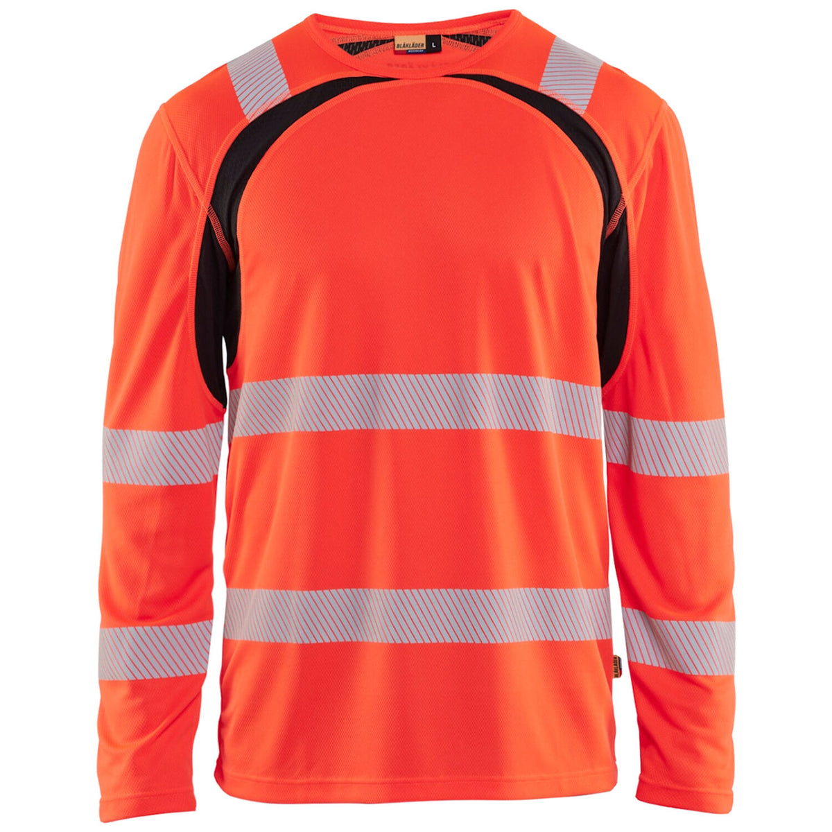 Blåkläder 3599 Warnschutz UV Langarmshirt – rot/schwarz