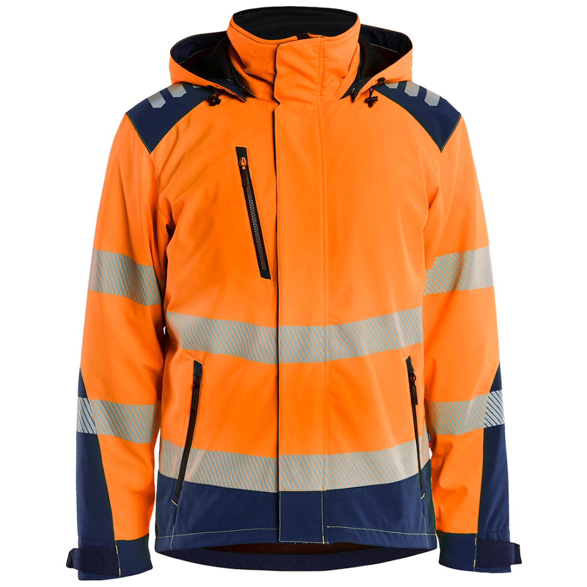 Blåkläder 4400 Blakläd Warnschutz Shoftshell Winterjacke – orange/marine