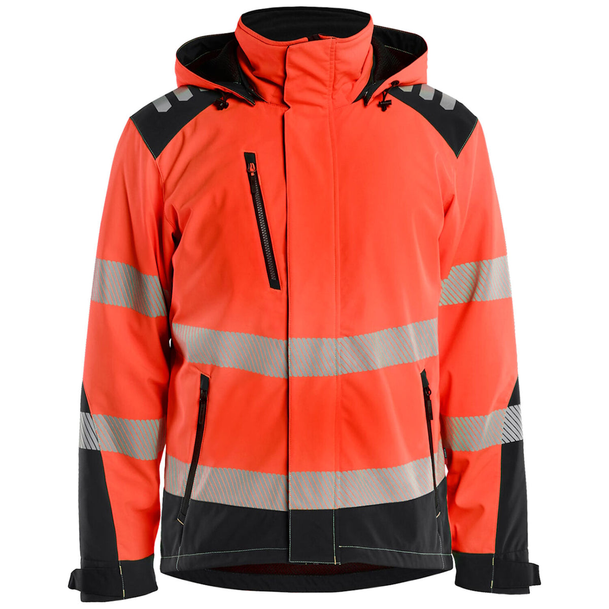 Blåkläder 4400 Blakläd Warnschutz Shoftshell Winterjacke – rot/schwarz