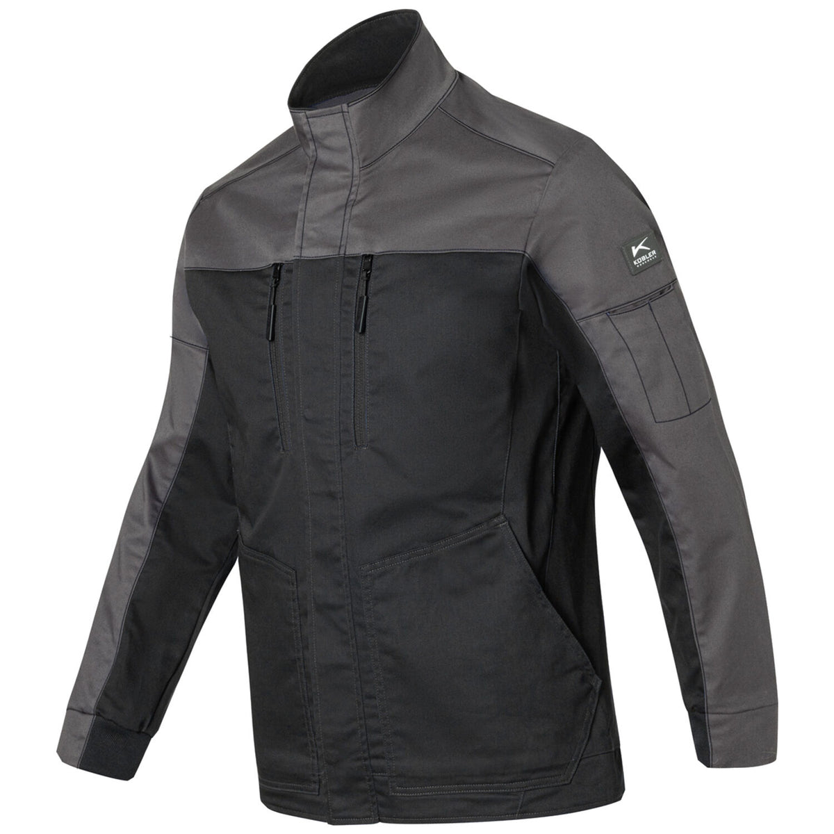 Kübler Reforce Stretch-Bundjacke – schwarz/dunkelgrau