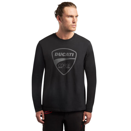 Diadora Motor ML Ducati Langarmshirt – schwarz