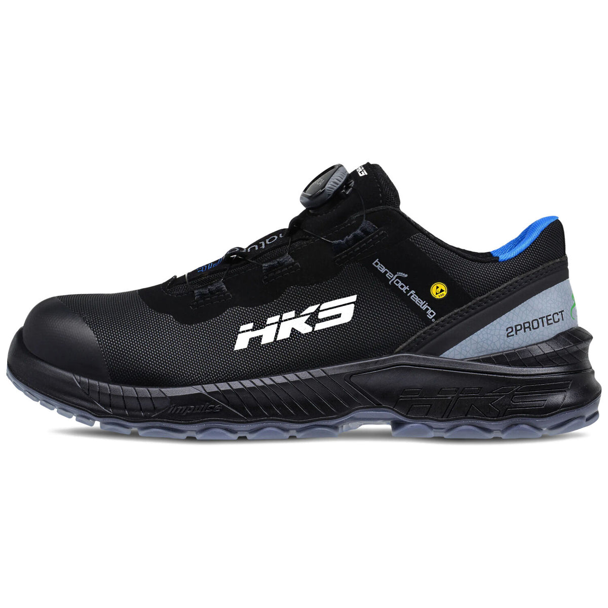 HKS BFS 40 Boa S3 Barfuß Sicherheitshalbschuhe schwarz – schwarz