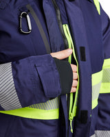 Blåkläder Damen 4470 Warnschutz Winterjacke Kl 1 – marine/orange