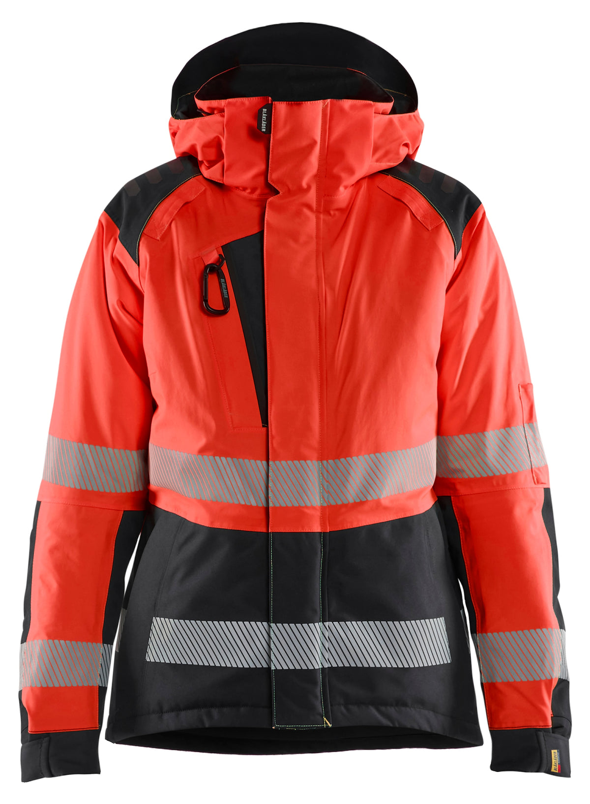 Blåkläder Damen 4456 Warnschutz Winterjacke Kl 2 – rot/schwarz