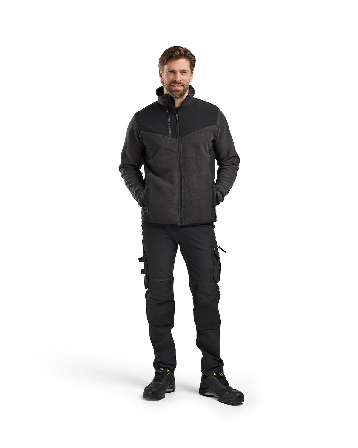 Blåkläder 5942 Strickjacke – dunkelgrau/schwarz