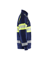 Blåkläder 3551 Warnschutz Sweatjacke Kl. 1 – marine/gelb