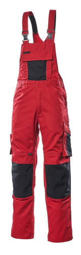 Mascot Augsburg Unique Latzhose – rot/schwarz