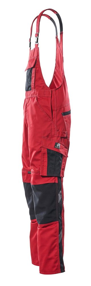 Mascot Augsburg Unique Latzhose – rot/schwarz