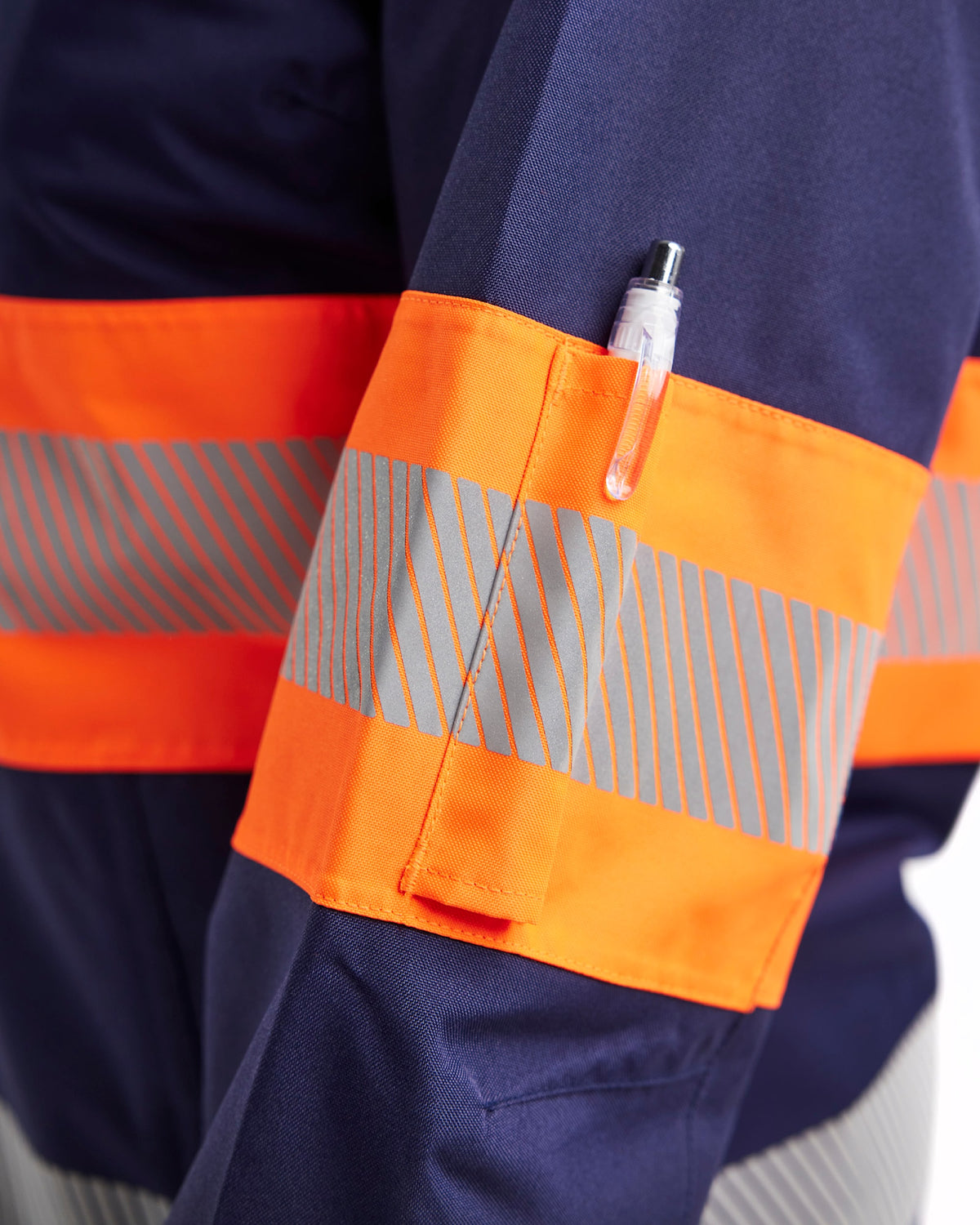 Blåkläder Damen 4430 Warnschutz Regenjacke Kl. 1 – marine/orange