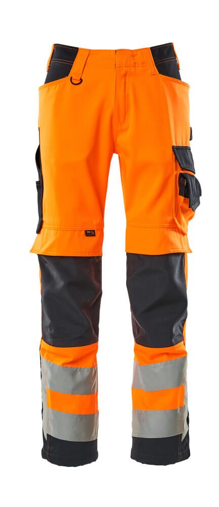 Mascot Kendal Safe Supreme Warnschutz-Hose – orange/schwarzblau