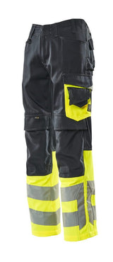 Mascot Leeds Safe Supreme Warnschutzhose – schwarzblau/gelb