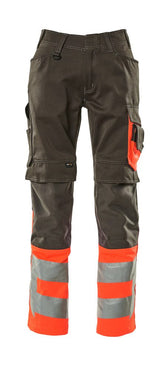 Mascot Leeds Safe Supreme Warnschutzhose – dunkelanthrazit/rot