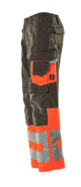 Mascot Leeds Safe Supreme Warnschutzhose – dunkelanthrazit/rot