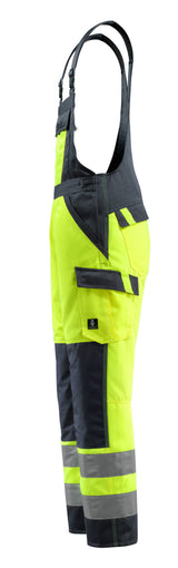 Mascot Gosford Safe Light Warnschutz Latzhose – gelb/schwarzblau