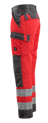 Mascot Maitland Safe Light Warnschutz Hose – rot/dunkelanthrazit